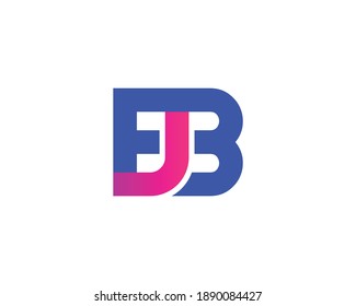 PLANTILLA DE VECTOR DE DISEÑO DE LOGOTIPO DE CARTA BJ JB