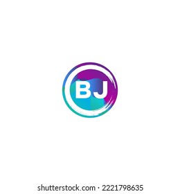 BJ, JB letter logo design template elements. Modern abstract digital alphabet letter logo. Vector illustration. Technology logo.