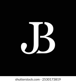 Logo-Konzept für BJ-Buchstaben einzeln auf weißem Hintergrund. JB-Logo