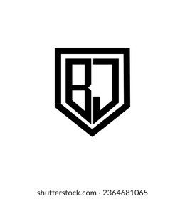 BJ letter logo design with white background in illustrator. Vector logo, calligraphy designs for logo, Poster, Invitation, etc.