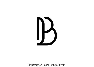 Bj Letter Logo On Luxury Background Stock Vector (Royalty Free) 2100044911