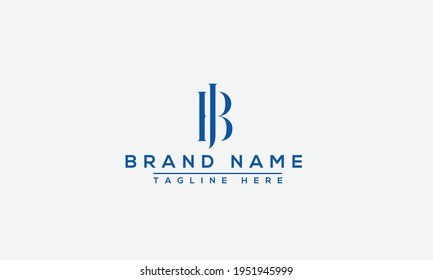 BJ Logo Design Template Vector Graphic Branding Element.