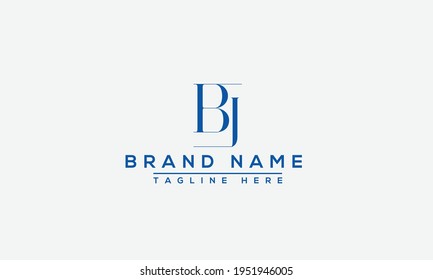 BJ Logo Design Template Vector Graphic Branding Element.