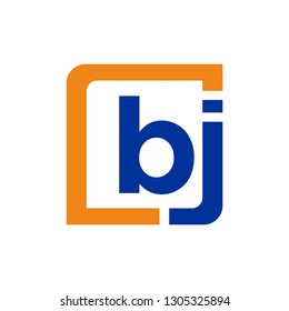 BJ logo initial letter design template vector illustration
