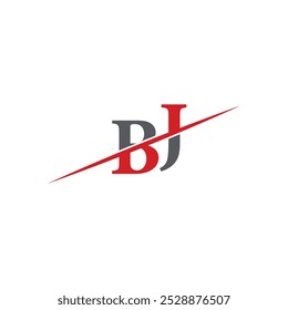 BJ Minimalist Logo with Dynamic Diagonal Line