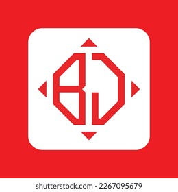 BJ modern initial monogram logo design vector. It will be suitable for which company or brand name start those initial.