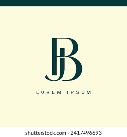 Bj monogram, Bj initial wedding, Bj logo company, Bj icon business, corporate sign with variation three colors designs for alphabetical marriage name, brand name, initial couple