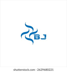 BJ Unique modern flat abstract geometric minimalist logo. BJ initials vector letter logo design. 

