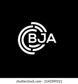 BJA letter logo design on black background. BJA creative initials letter logo concept. BJA letter design.
