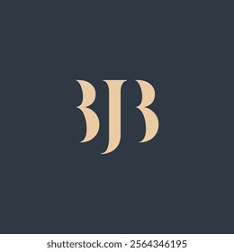BJB abstract letter logo design. This logo is designed by three abstract letters.