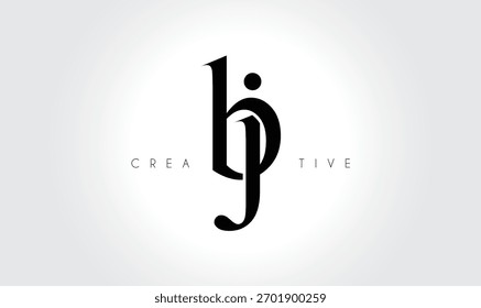BJbj Elegant Serif Monogram Logo – Luxury Lowercase Typographic Lettermark for Modern Branding