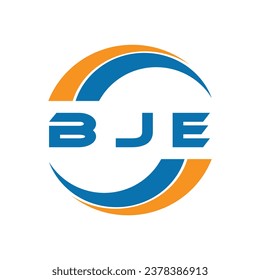 Diseño del logotipo de la letra BJE en un fondo blanco o diseño del logotipo de Monograma para emprendedores y empresas.