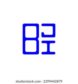BJI letter logo creative design with vector graphic, BJI simple and modern logo.
