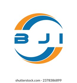 BJI letter logo design on a white background or Monogram logo design for entrepreneur and business.