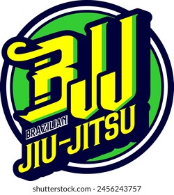 BJJ, Jiu-Jitsu, Tshirt design, vector art, logo, type