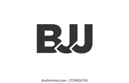 Modelo de design de logotipo BJJ com texto em negrito forte e moderno. Logotipo vetorial inicial com tipografia simples e mínima. Identidade de empresa moderna ideal para a presença de marca de empresas.