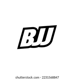 BJJ vector logo. Brazilian jiu-jitsu sticker vector. BJJ wordmark for t-shirt