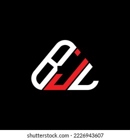 BJL letter logo creative design with vector graphic, BJL simple and modern logo in round triangle shape.