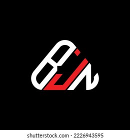 BJN letter logo creative design with vector graphic, BJN simple and modern logo in round triangle shape.
