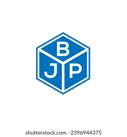 BJP letter logo design on black background. BJP creative initials letter logo concept. BJP letter design.
 svg