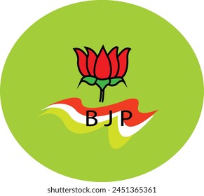 BJP Lotus icon vector stock photo svg