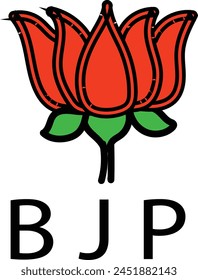 Bjp Lotus  Logo Design Art Image svg