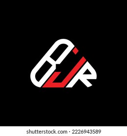 Logo de la letra BJR diseño creativo con gráfico vectorial, logotipo BJR simple y moderno en forma de triángulo redondo.