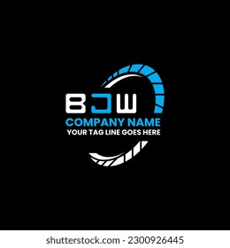 BJW Brief Logo kreatives Design mit Vektorgrafik, BJW einfach und modern Logo. BJW luxuriöses Alphabet-Design  