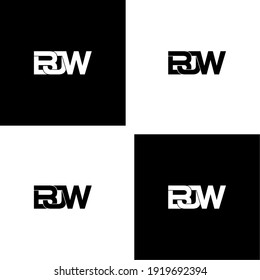 bjw letter original monogram logo design