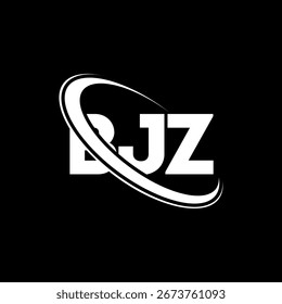 BJZ-Logo. BJZ-Brief. Logo-Design für BJZ-Buchstaben. Initialen B JZ Logo mit Kreis und Großbuchstaben Monogramm Logo verbunden. BJZ Typografie für Technologie, Business und Immobilien Marke.