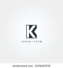 BK Alphabet letters Initials Monogram logo KB, B and K