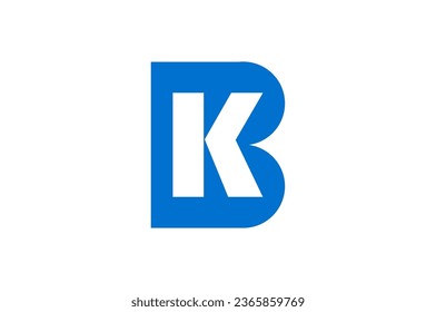 Marca BK letras iniciales en monograma color azul.