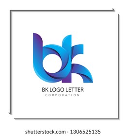 bk circle lowercase design of alphabet letter combination with infinity suitable as a logo for a company or business - Vector