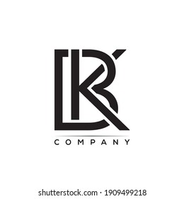 Vector de logotipo de letra creativa BK