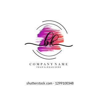 BK handwriting initial  logo vector