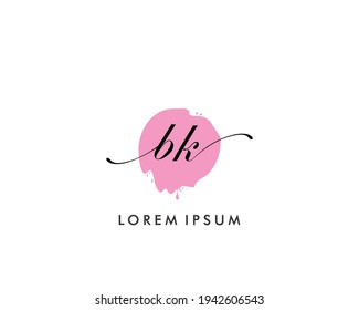 BK Initial beauty monogram logo vector