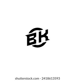 BK initial game logo, banner design for your e-sports or streaming team