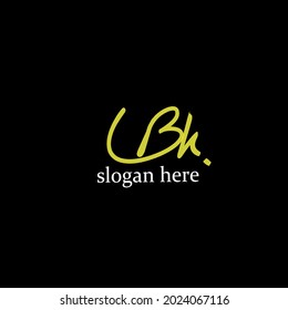 Bk initial logo handwriting template vector