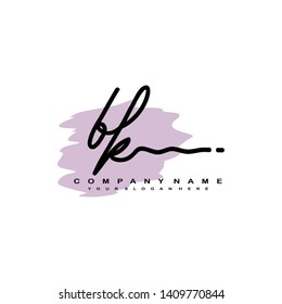 BK initial signature logo. handwriting logo template vector,