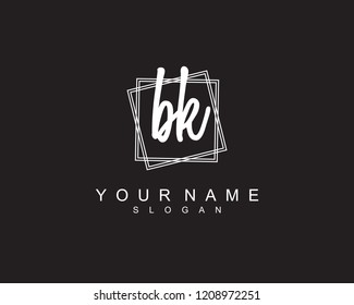 BK Initial square logo template vector