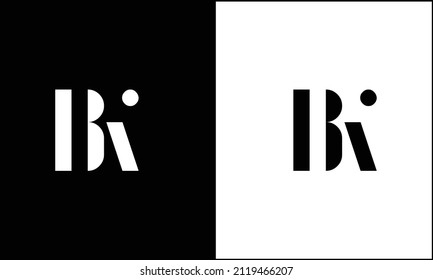 BK, KB Abstract Letters Logo Monogram
