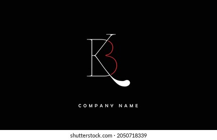 BK, KB Alphabets Letters Logo Monogram
