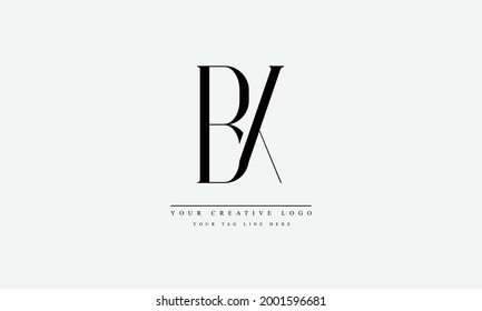 BK KB B K abstrakte Vektorlogo-Monogramm-Vorlage