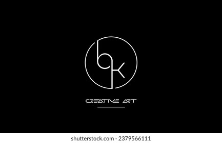 BK, KB, B, K abstract letters logo monogram