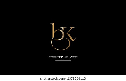 BK, KB, B, K abstract letters logo monogram