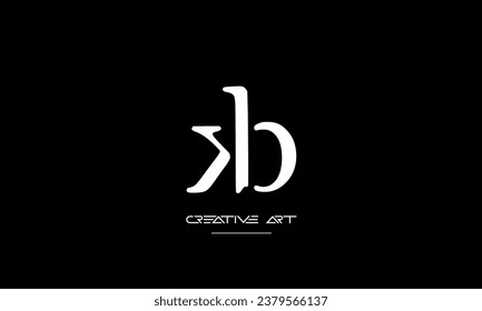 BK, KB, B, K abstract letters logo monogram