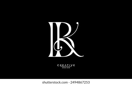 BK, KB, B, K, Abstract Letters Logo Monogram