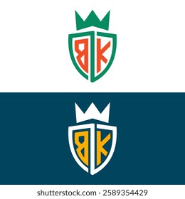 BK KB letter logo set design
