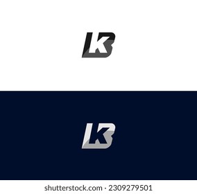 BK, logotipo de letras KB, diseño del alfabeto del logotipo de letras B y K.