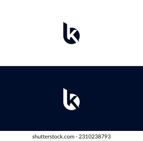 BK, KB letters logo, B and K letters logo alphabet design.